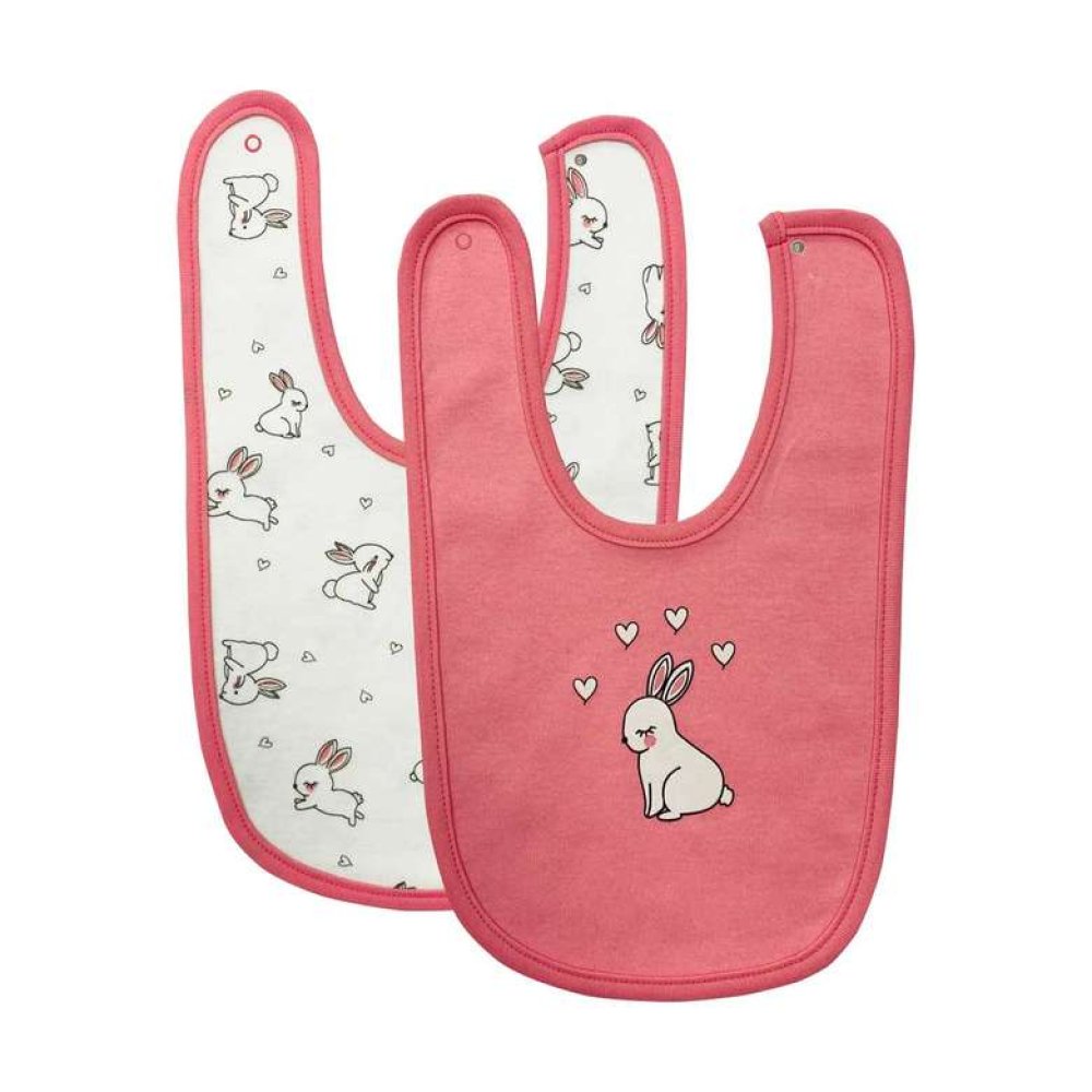 Silk &amp; Blue Baby Bib 2 Pack Pink