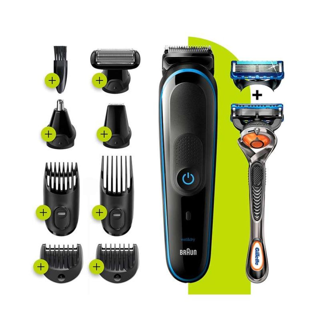 Braun MGK 5280 Rechargeable Grooming Kit 9in1 + Gillette Fusion ProGlide