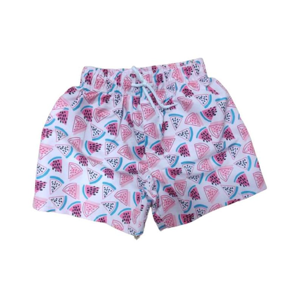 Digital Printed Kids Swim Shorts Pink Blue
