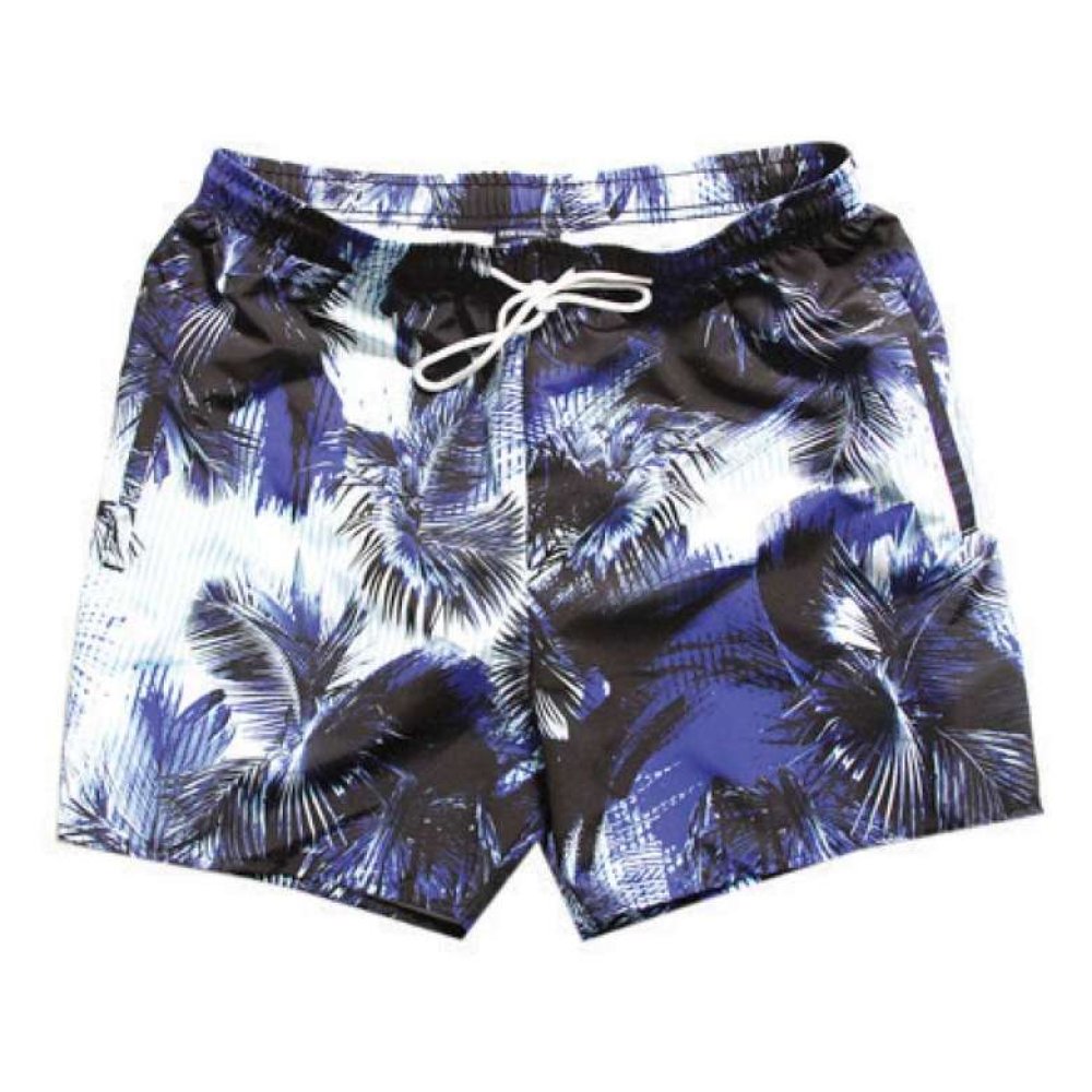 Digital Printed Men's Marine Shorts Navy Blue