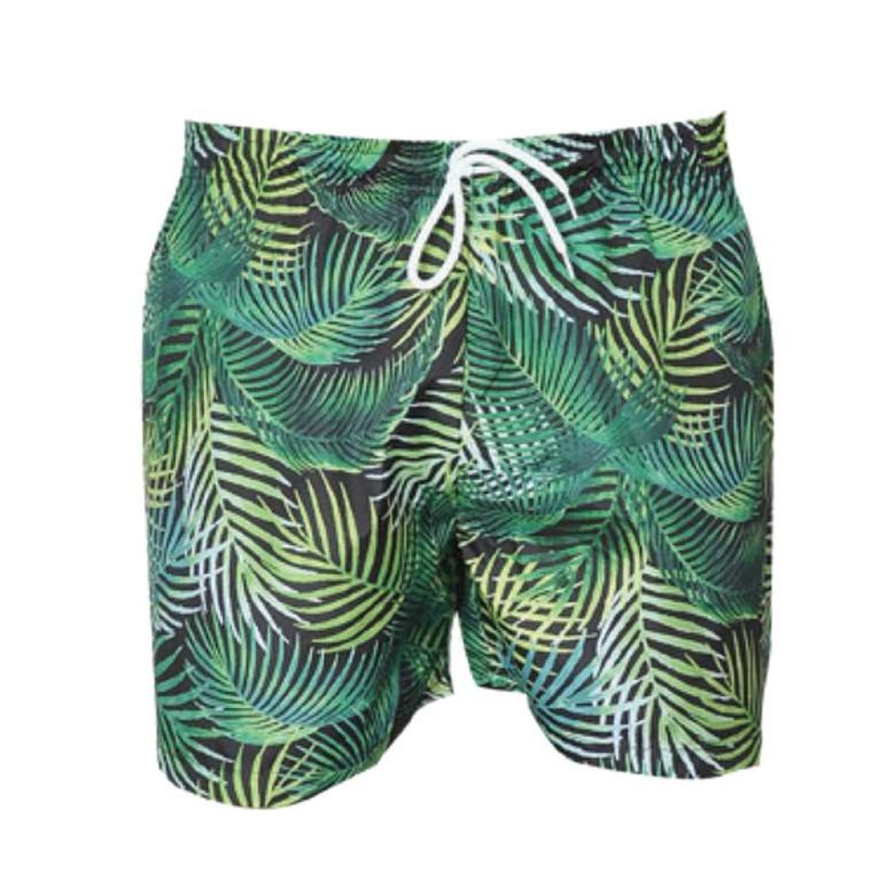 Digital Printed Men's Marine Shorts Green