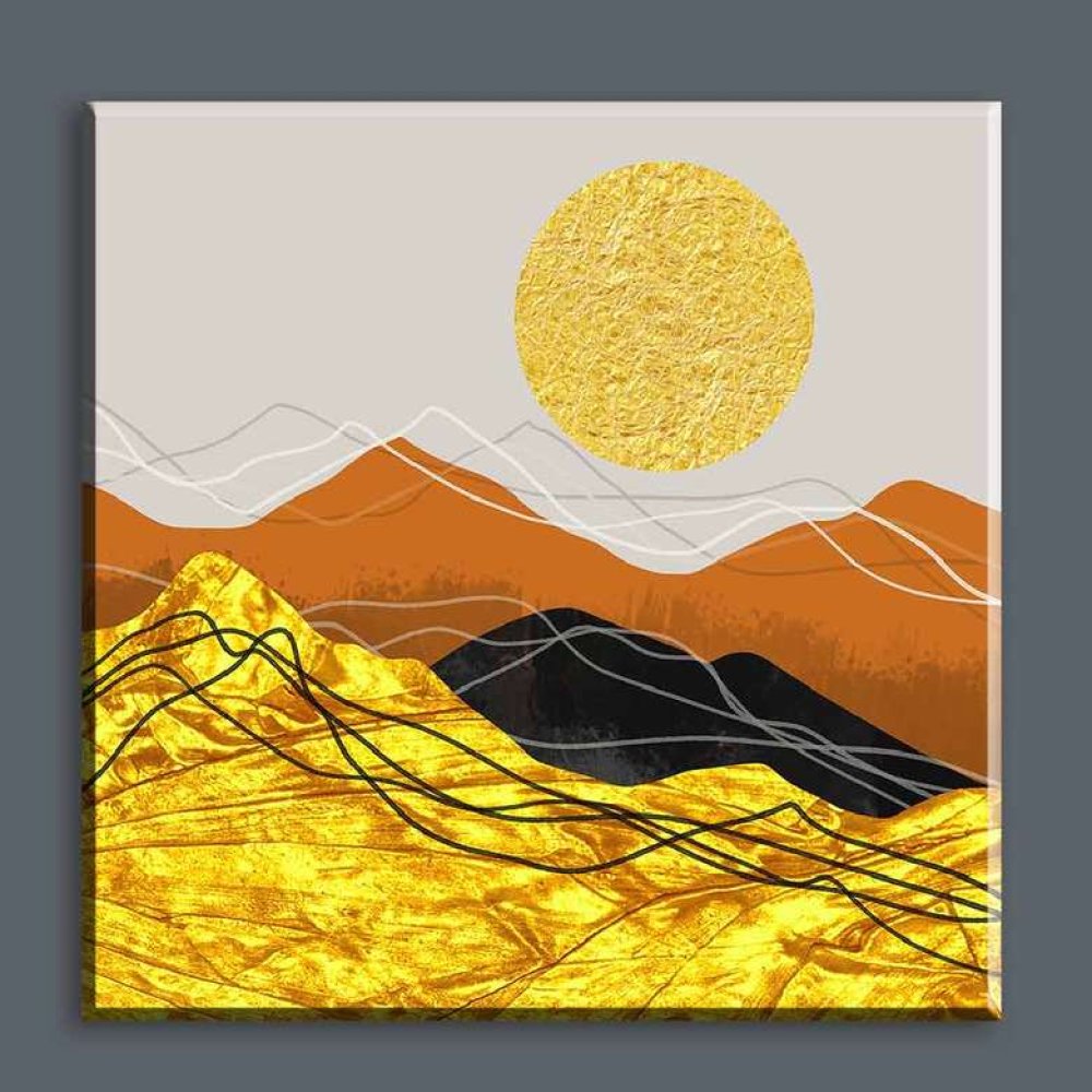 Embroidered Canvas Painting 50X50 - Sun