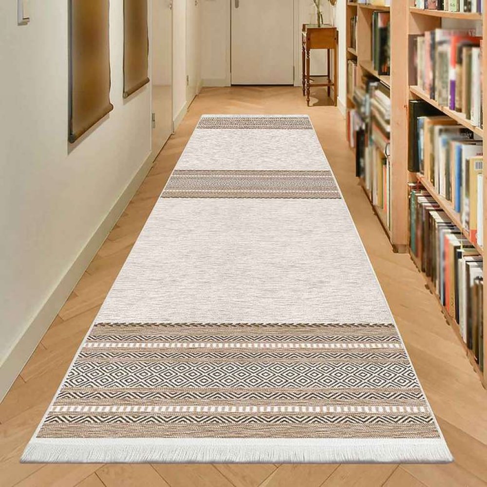 Digital Printed Runner Brown Beige 80x300Cm