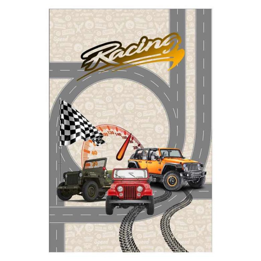 Fringed Children's Carpet 100x150 Cm - Cream-Grey