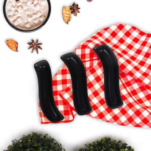 Keramika Ivory Olive Orchard 18 Cm 3 Pieces Matt Black