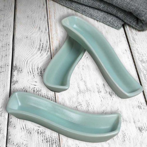 Keramika Matte Light Green Ivory Olive Tree 3 Pieces 18 Cm