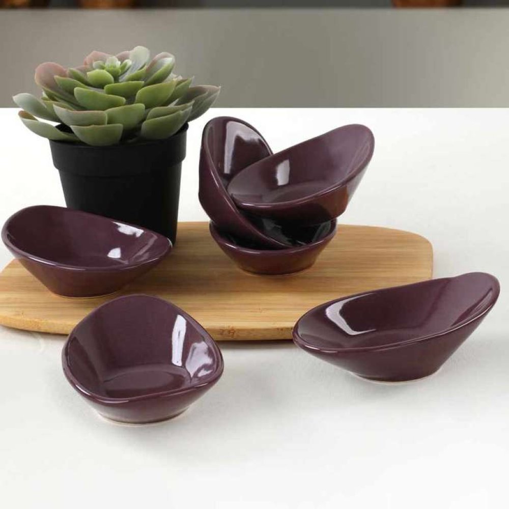 Keramika Purple Wave Cookie/Sauce 12 Cm 6 Pieces