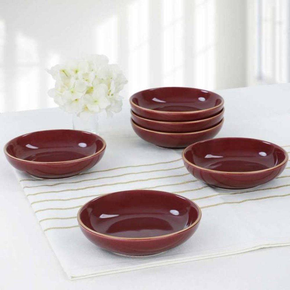 Keramika Plum Ring Cookie/Sauce Holder 13 Cm 6 Pieces
