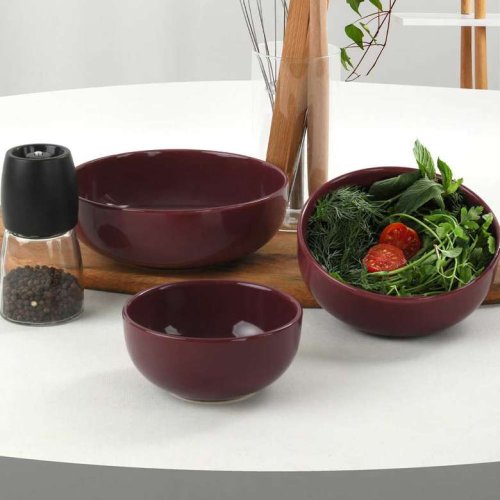 Keramika Plum Nordic/Kera/Cloud Salad/Cookie Set 3 Pcs.