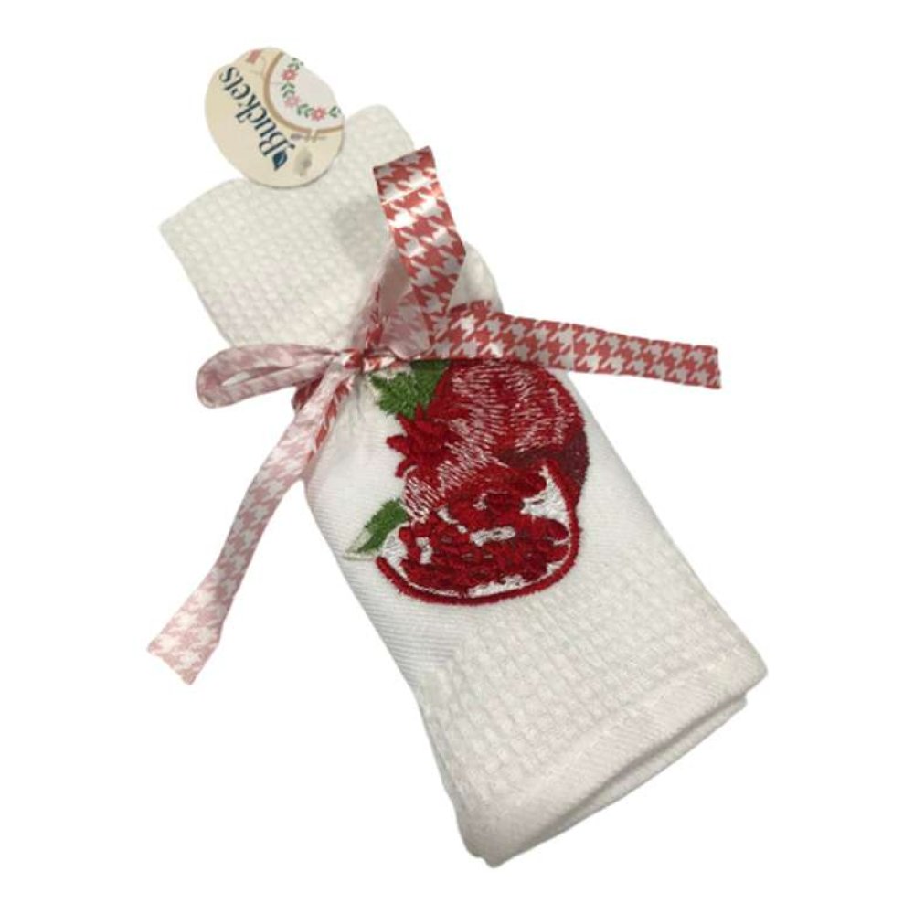 Embroidered Kitchen Napkin 40x60 cm Red