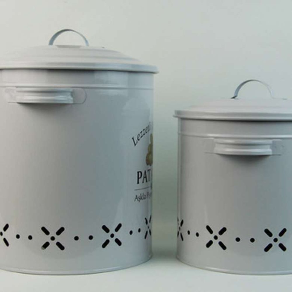 Potato and Onion Basket 12 L + 6 L White