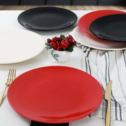 Keramika Crimson Aegean Serving Plate 25cm 6 Pieces
