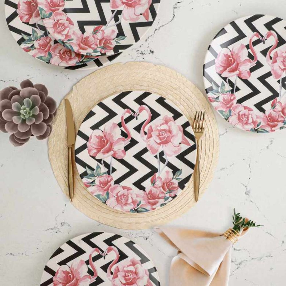 Keramika Flamingo Serving Plate 26 Cm 6 Pieces-18309