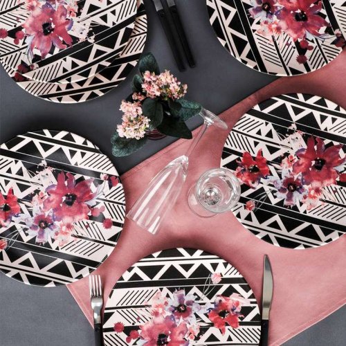 Keramika Lilac Serving Plate 25 Cm 6 Pieces - 18231