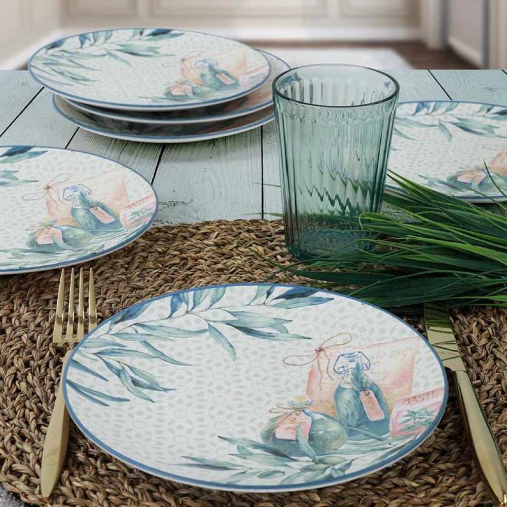 Keramika Lina Still Leaf Pie Plate 20 Cm 6 Pieces