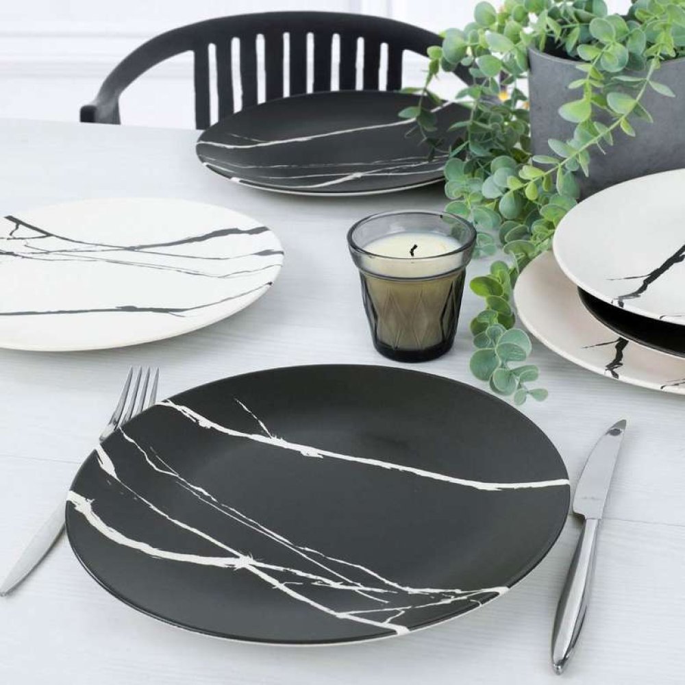 Keramika Marble Serving Plate 26 Cm 6 Pieces - 17950/51