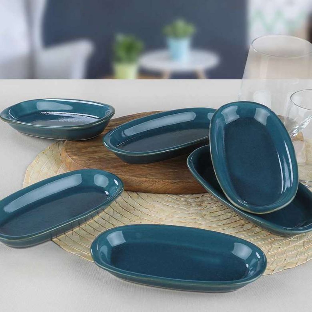 Keramika Sapphire Hittite Boat Plate 6 Pieces 16 Cm