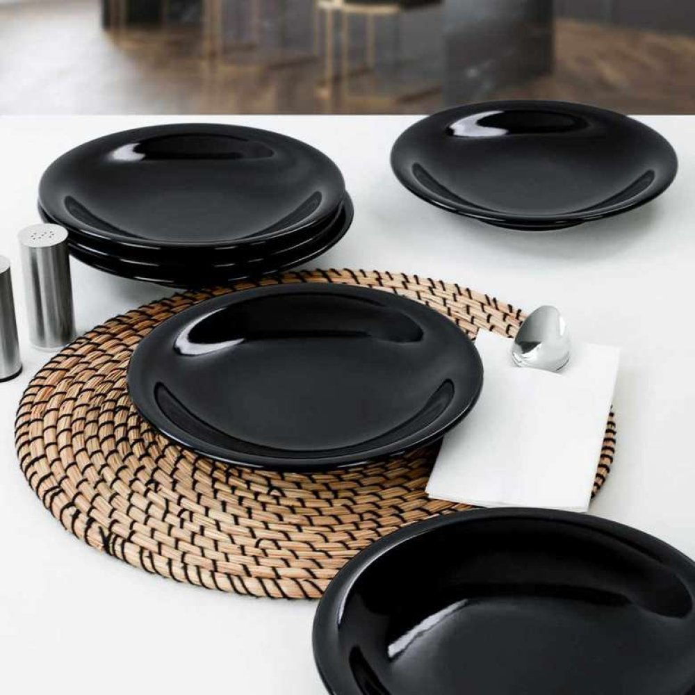 Keramika Black Aegean Dinner Plate 22 Cm 6 Pieces