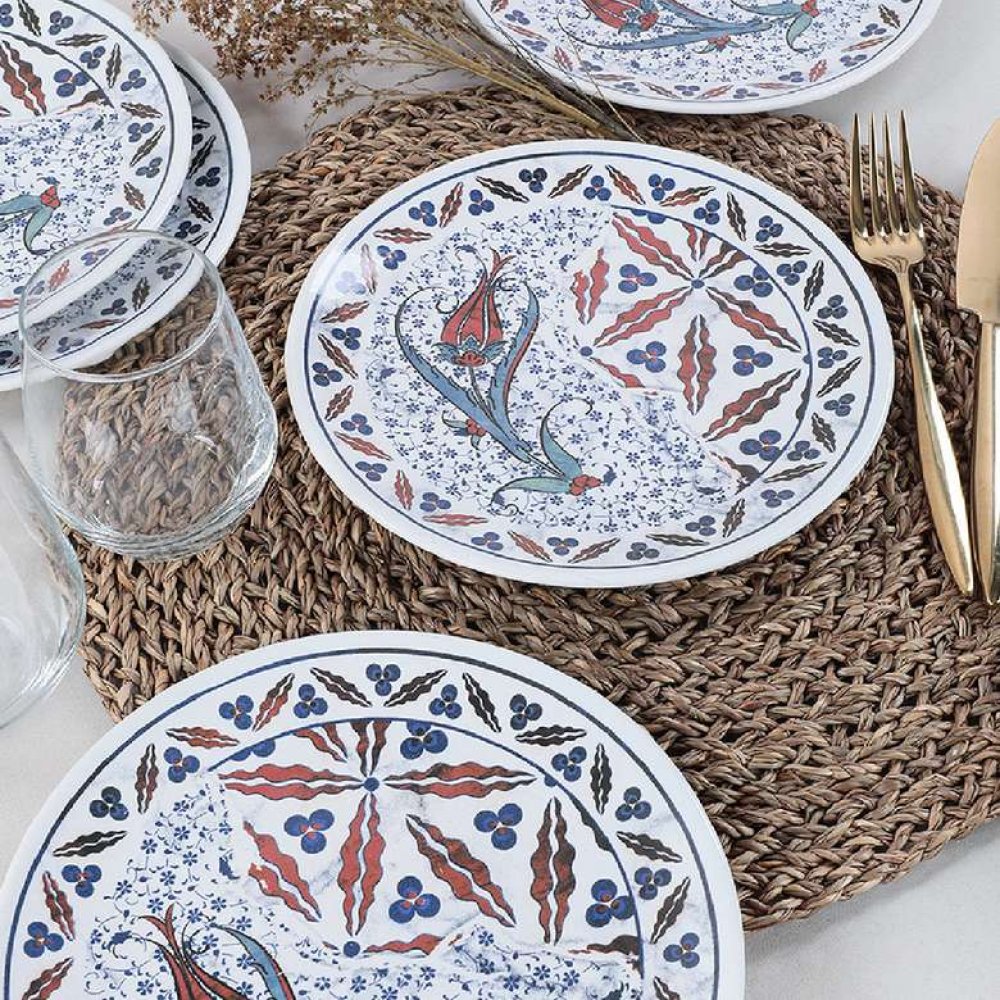 Keramika Tulip Cake Plate 20 Cm 6 Pieces