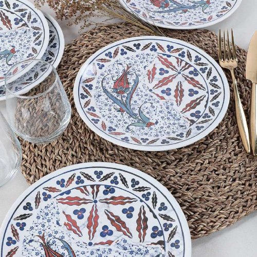 Keramika Tulip Cake Plate 20 Cm 6 Pieces