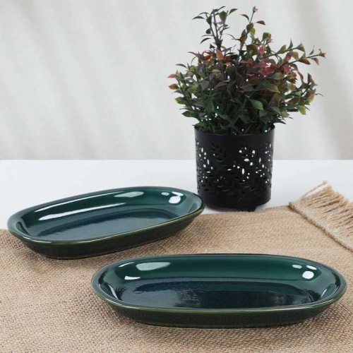 Keramika Emerald Hittite Boat Plate 2 Pieces 19 Cm