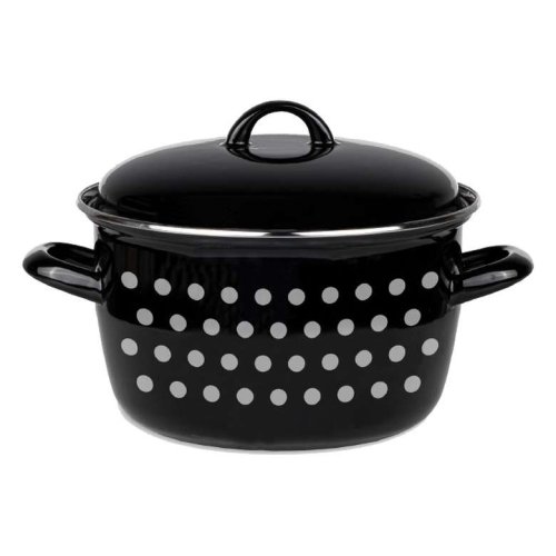 Enamel Yogurt Pot 22 Cm - Black