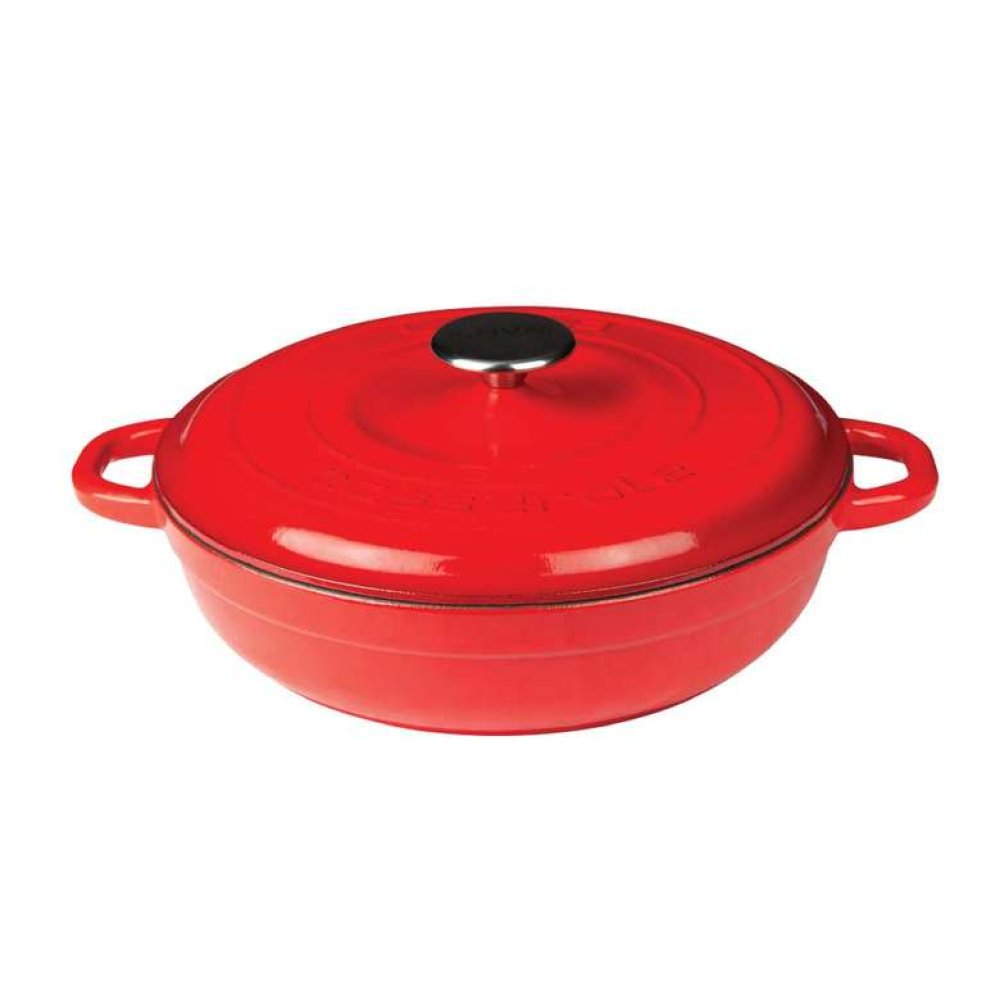 Lava Cast Iron Pot Red 28 cm