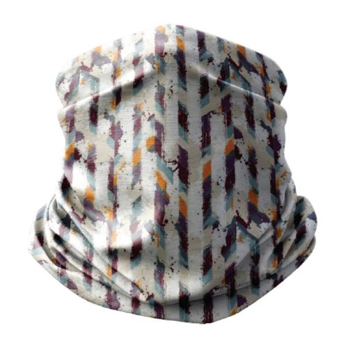 Bandana/Neck Collar White Purple