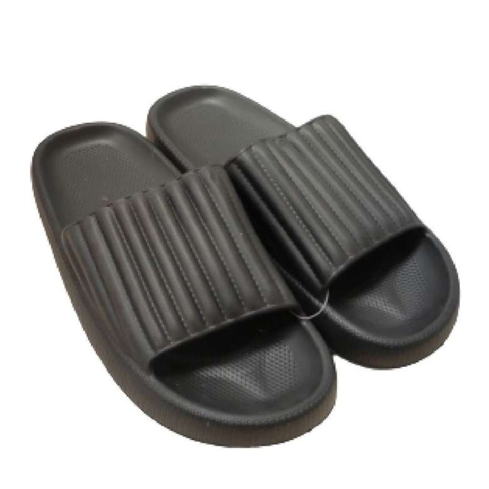 Juno Women's Thick Sole Corded Slippers Black