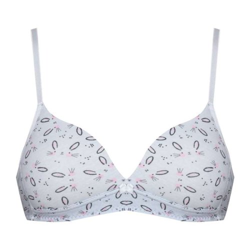 Kids Cotton Triangle Bra Blue