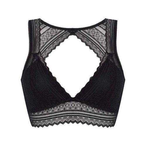 Silk & Blue Women's Lace Bralette Black