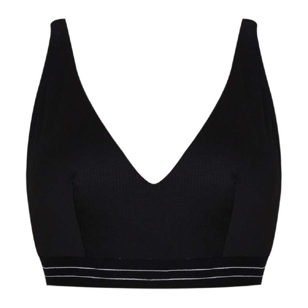 Silk & Blue Women's Ribbed Bustier Black