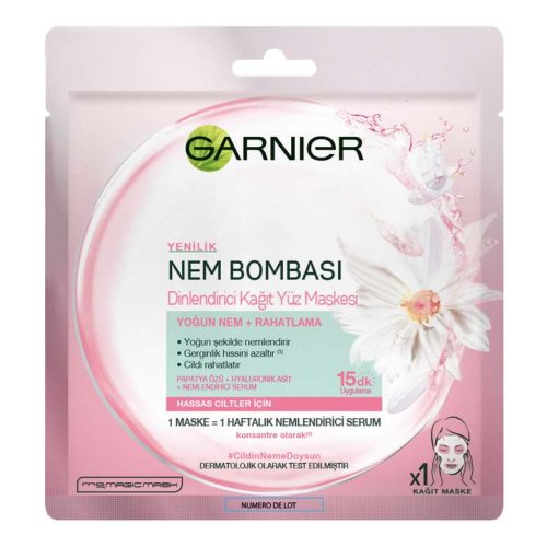 Garnier Moisture Bomb Relaxing Paper Face Mask - Sensitive Skin