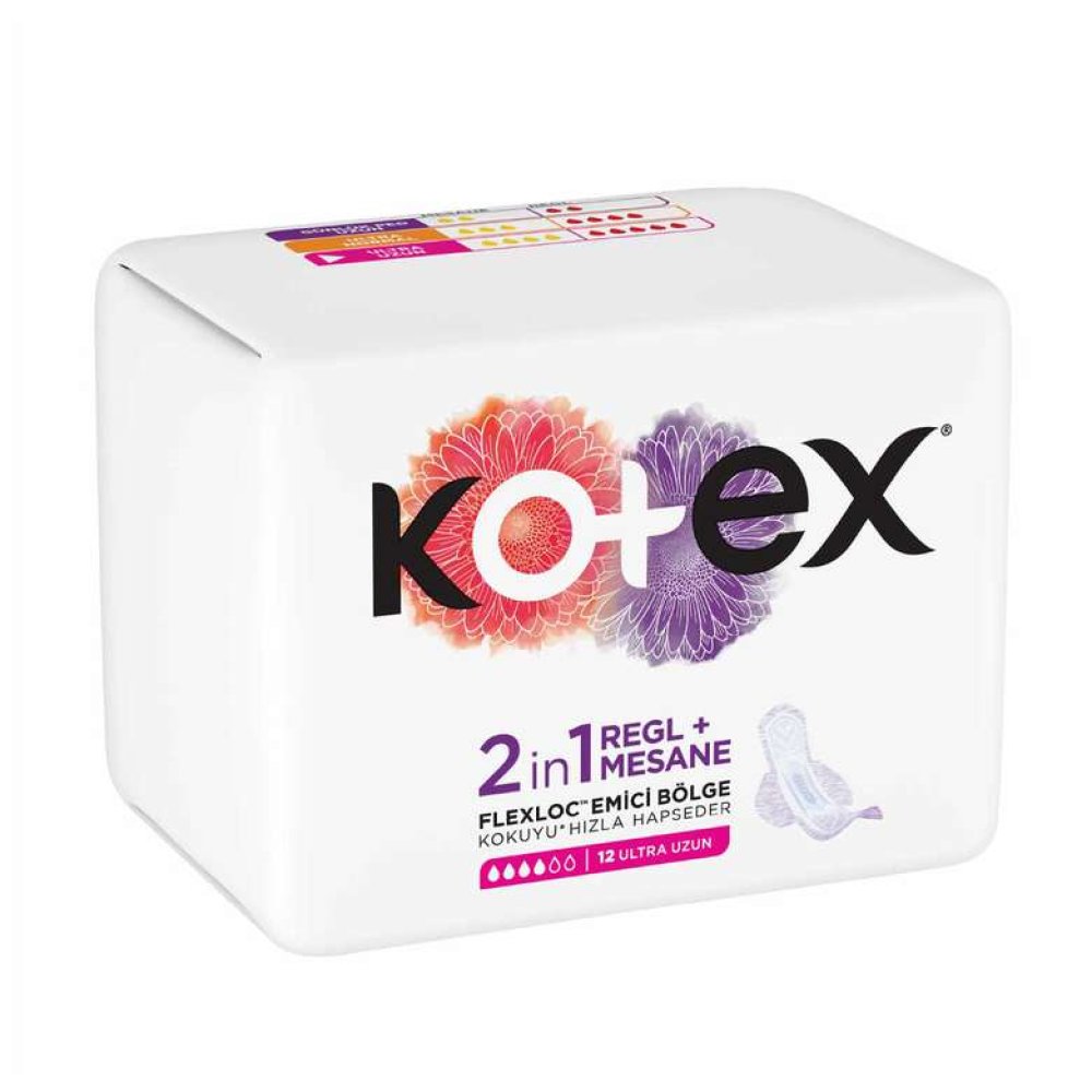 Kotex Natural Sanitary Pad Ultra Menstrual+Bladder Long 12 Pack