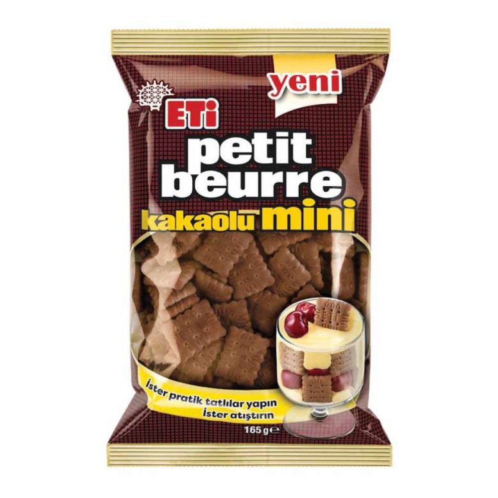 Eti Petit Beurre Cocoa Mini Petibor Biscuit 165 G