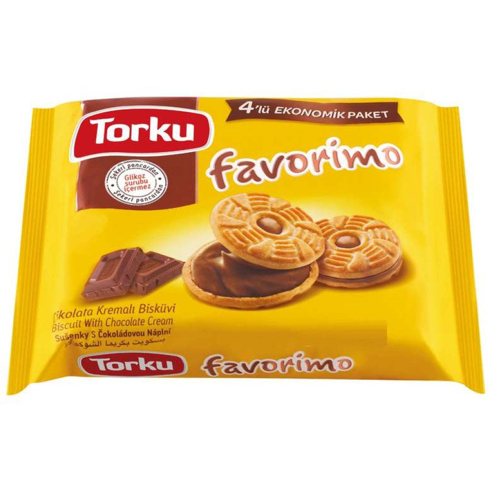 Torku Favorimo Biscuits with Chocolate Cream 4x76 G