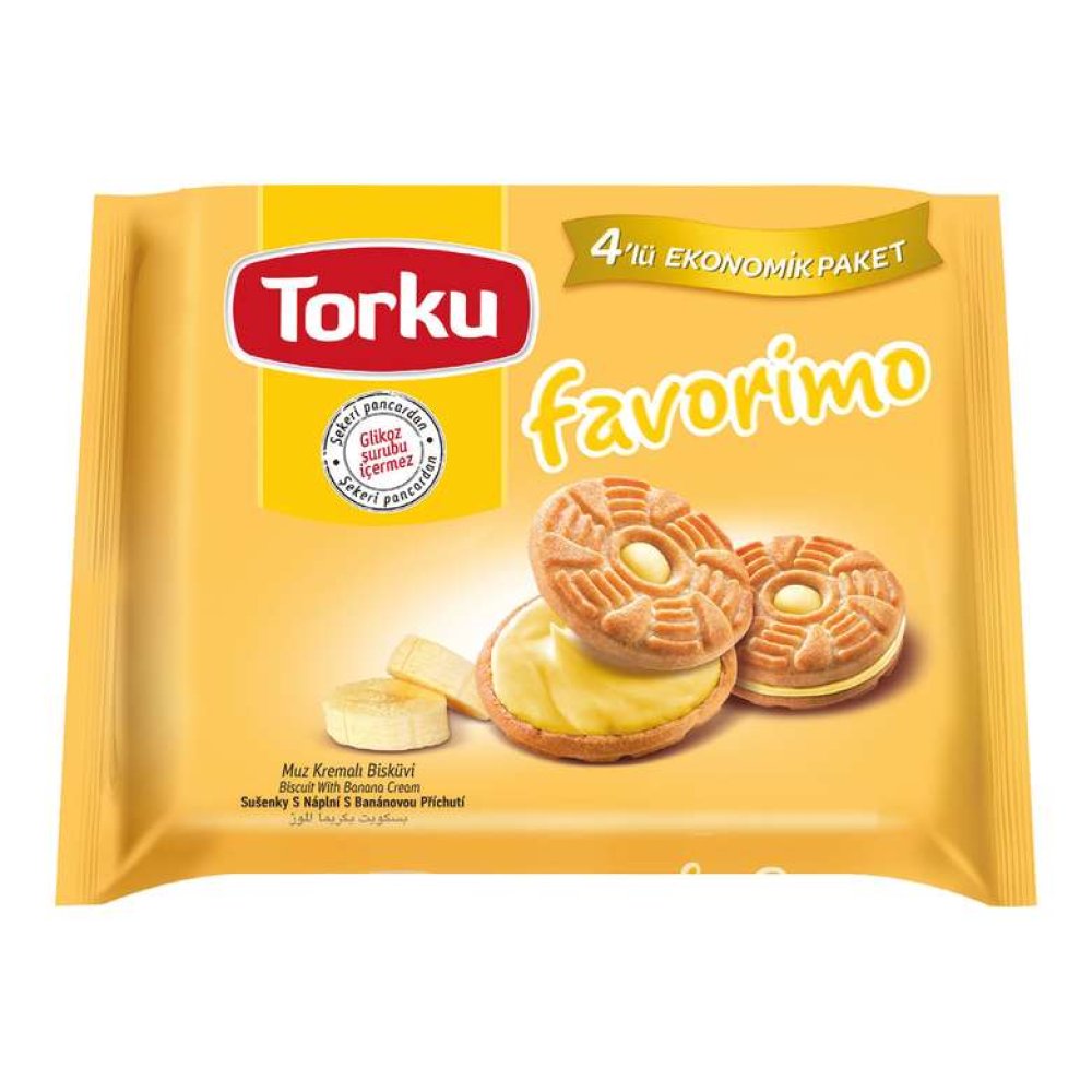 Torku Favorimo Biscuits with Banana Cream 4x76 G