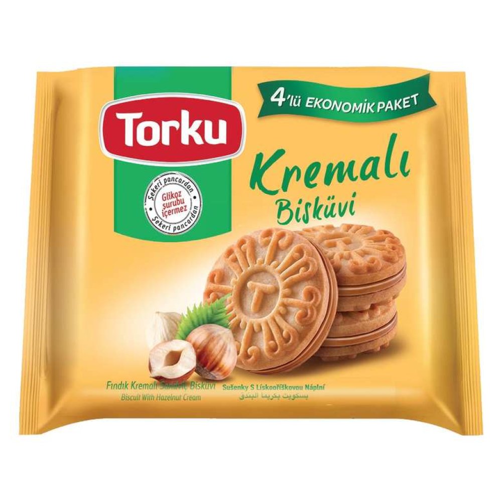 Torku Biscuits with Hazelnut Cream 4x76 G