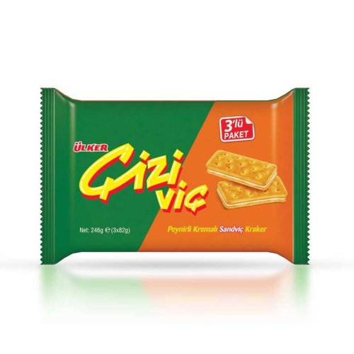 Ülker Cizivic Cracker Cheese Sandwich 3X82 G