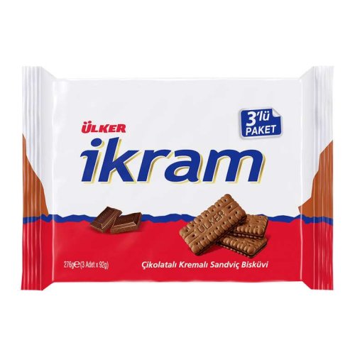 Ülker İkram Biscuits With Chocolate Cream 3X84 G