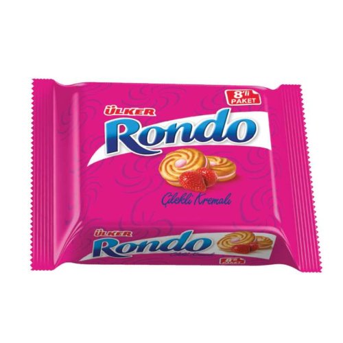 Ülker Rondo Biscuits with Strawberry Cream 8x61 G