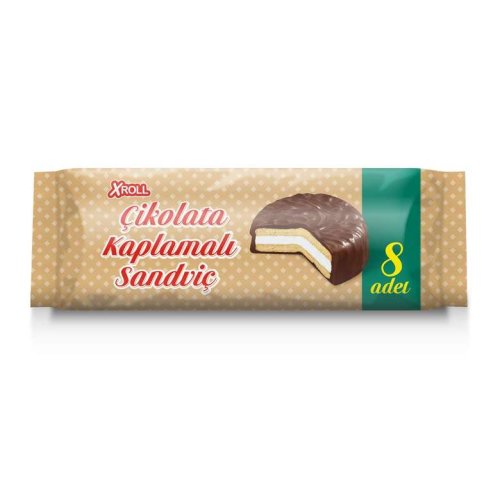 Xroll Biscuits Chocolate Coated Marsm 8x30 g