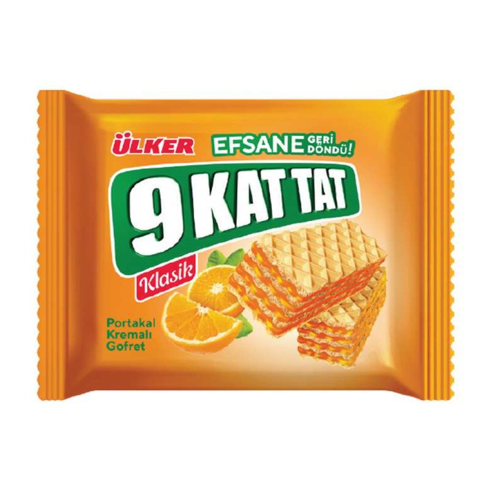Ülker 9 Layer Wafer With Orange Cream 39 G