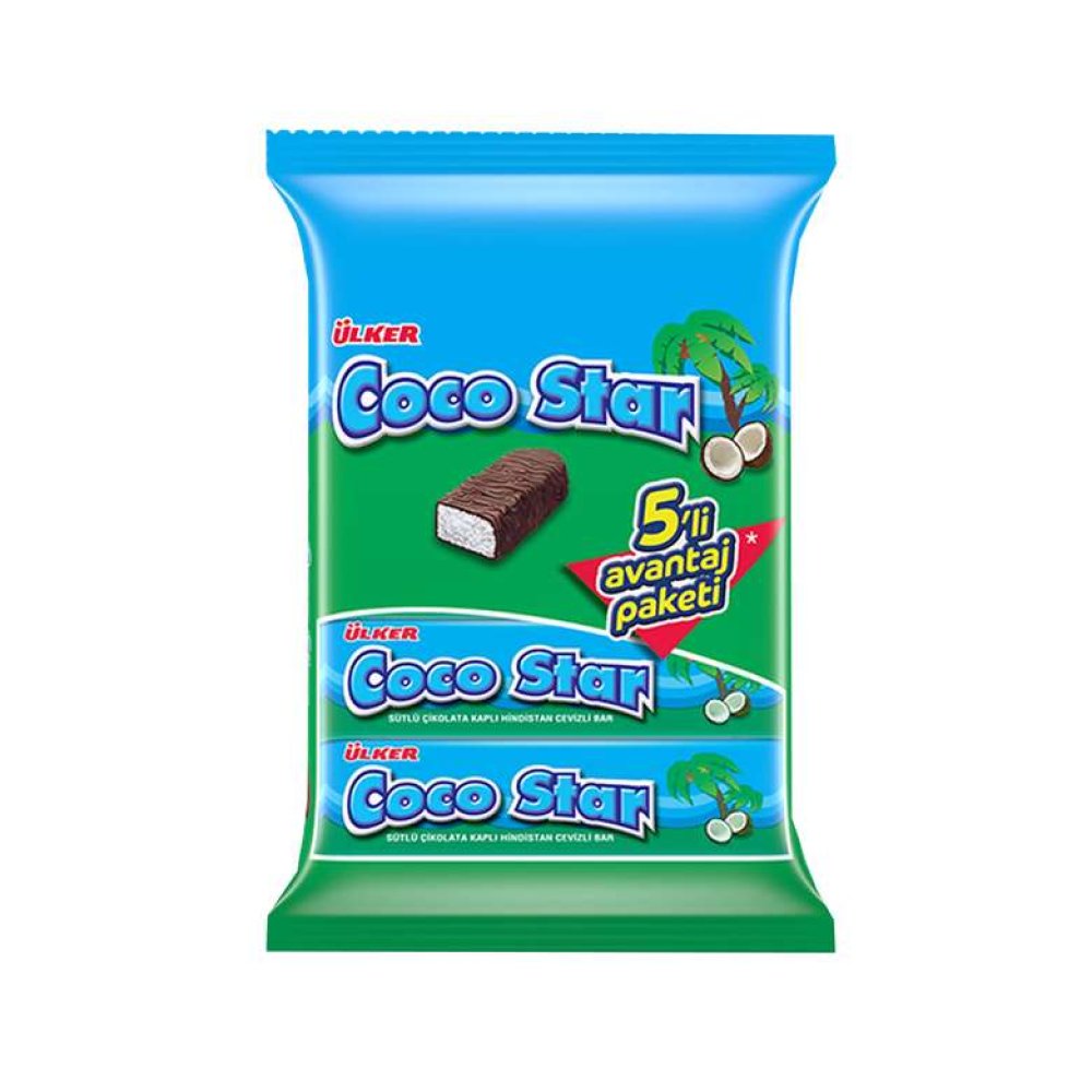 Ülker Cocostar Coconut Bar Chocolate 5X25 G