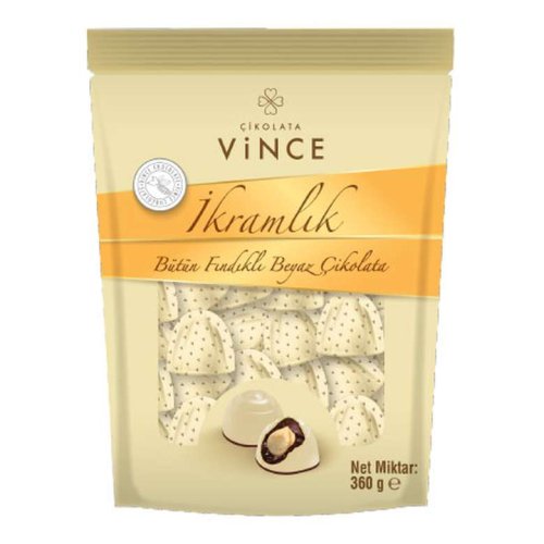 Vince White Chocolate with Whole Hazelnut Treat 360 G