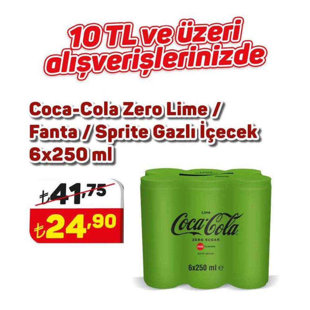 Coca Cola Fizzy Drink Coke Lime 6x250 ml