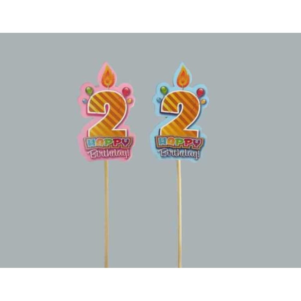 2 Years Sticks Birthday Decorations