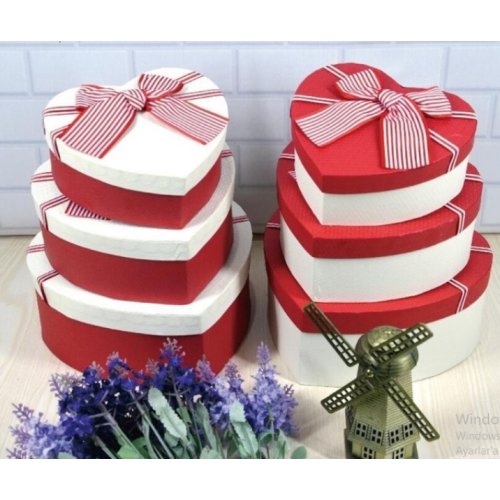 3 Pcs Heart Shaped Gift Box