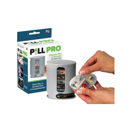 4-Compartment Weekly Drug Tracking Box