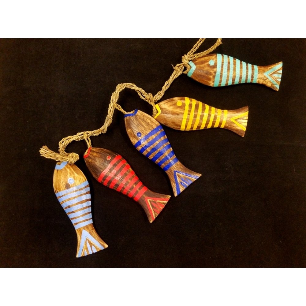 Wooden Fish Hanging Ornament